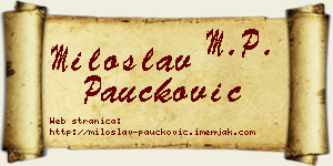 Miloslav Paučković vizit kartica